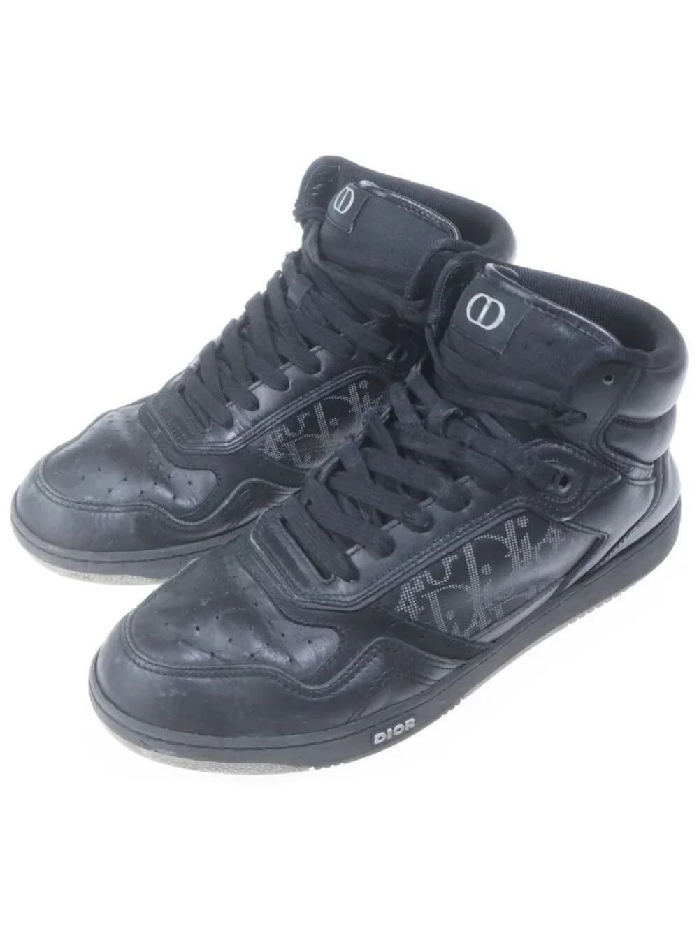 Dior High Black Oblique Galaxy Cut Sneakers